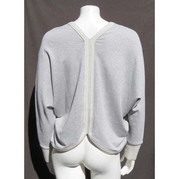 Joan Vass‎ Heather Gray Sweatshirt Dolman Sleeve Cardigan Size Small - Picture 10 of 10